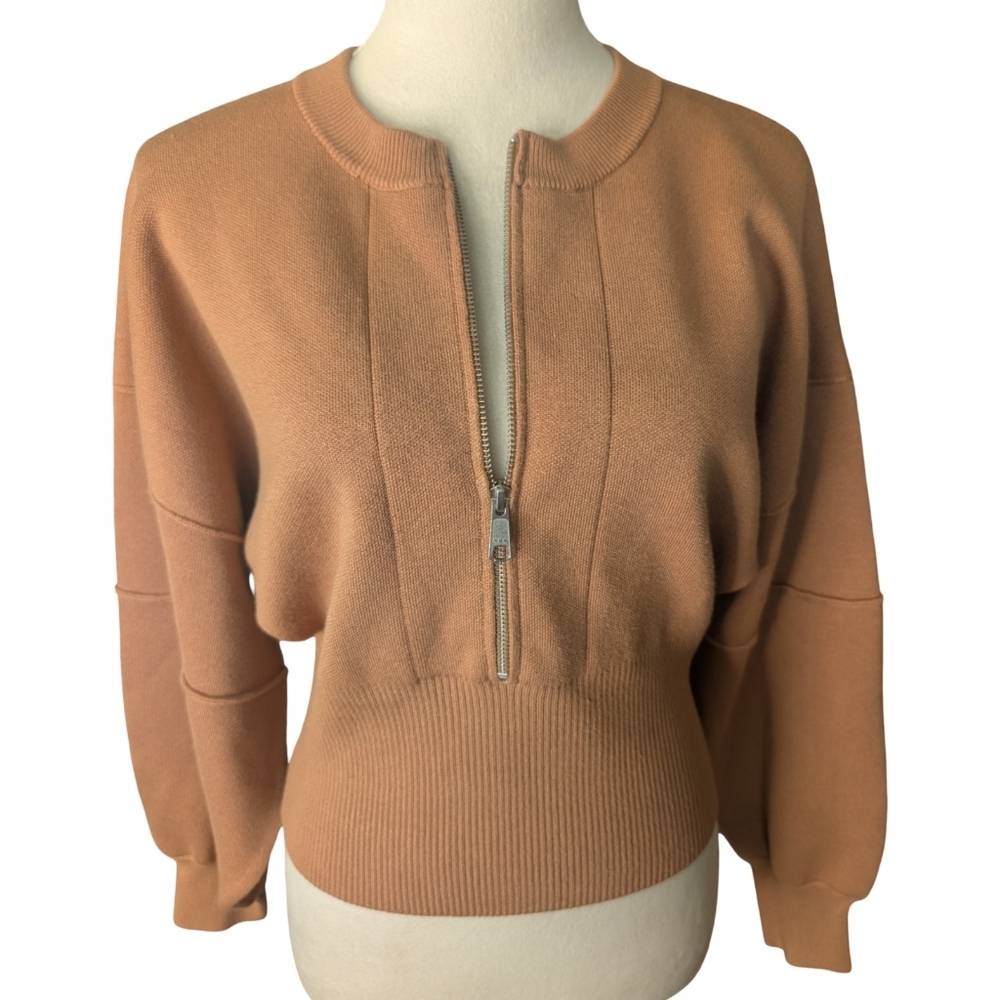Anthropologie half zip pullover sweater in size small. Camel/tan - Picture 10 of 12